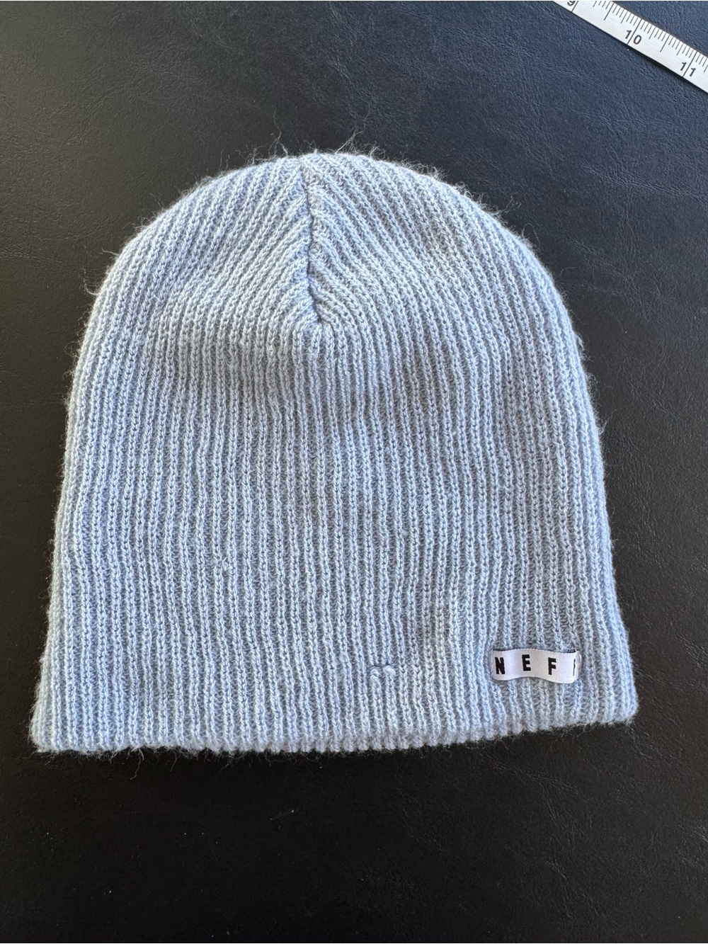 Neff Pale Blue Ribbed Knit Beanie